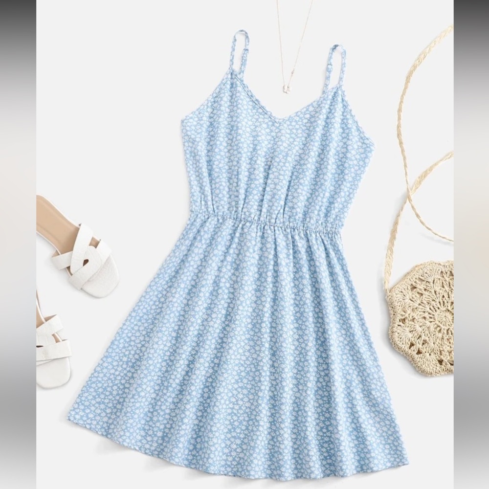 light blue casual dress